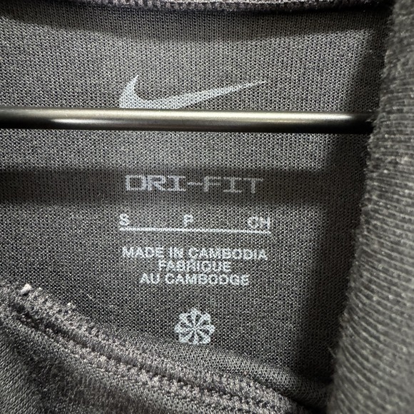 Nike Dri-Fit Maternity Sweatshirt Womens Small Black Pullover Split Front Sporty - Picture 11 of 14